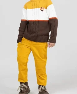 PULL NATUREL / CHOCOLAT / JAUNE BULI