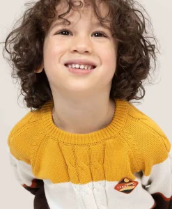 PULL NATUREL / CHOCOLAT / JAUNE BULI