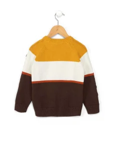 PULL NATUREL / CHOCOLAT / JAUNE BULI