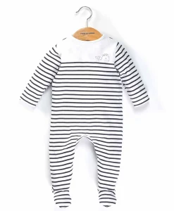 PYJAMA FOND NATUREL RAYE INDIGO NYJAMA