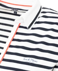 ROBE MC FOND BLANC RAYE INDIGO NYELA