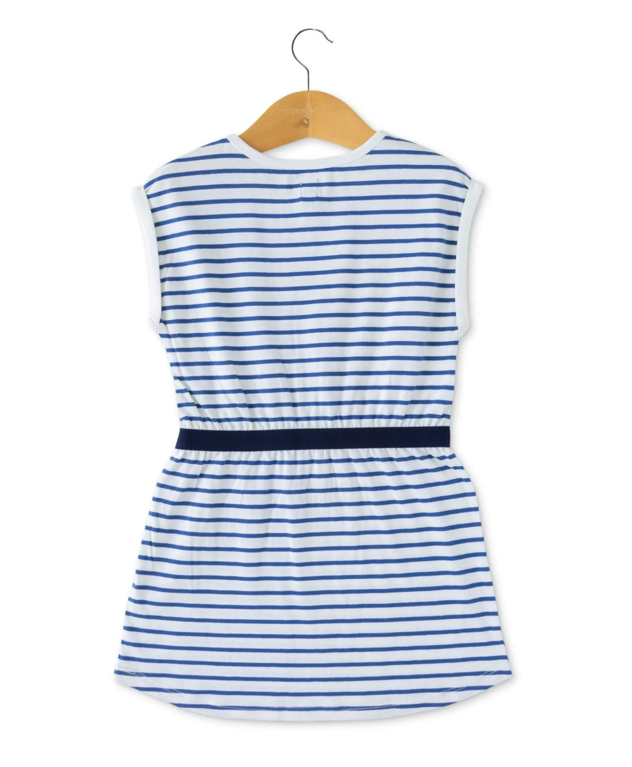 ROBE MC FOND BLANC RAYE INDIGO PASCA