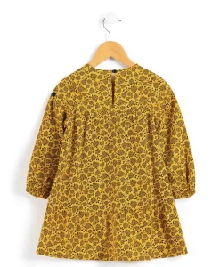 ROBE ML IMPRIME JAUNE OCRE RAVISO