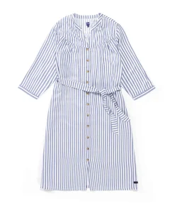 ROBE ML RAYE BLANC / BLEU PAMCONY
