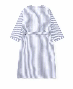 ROBE ML RAYE BLANC / BLEU PAMCONY