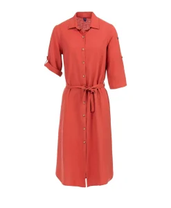 ROBE ML ROUGE BRIQUE FONCE PITRO