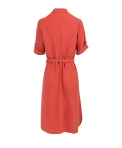 ROBE ML ROUGE BRIQUE FONCE PITRO