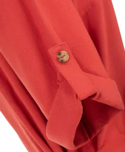ROBE ML ROUGE BRIQUE FONCE PITRO