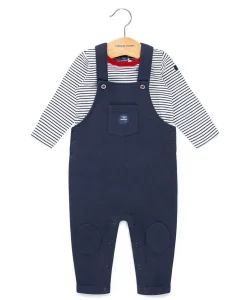 SALOPETTE LONGUE + HAUT BLEU INDIGO PAUCLIN
