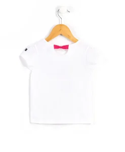 TEE SHIRT MC BLANC / ROSE ASTRA