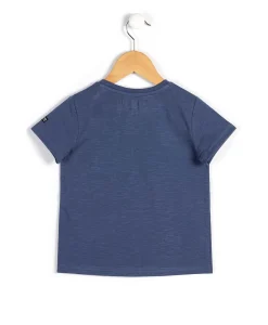 TEE SHIRT MC BLEU ARDOISE CAPLA