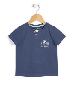 TEE SHIRT MC BLEU ARDOISE CAPLA