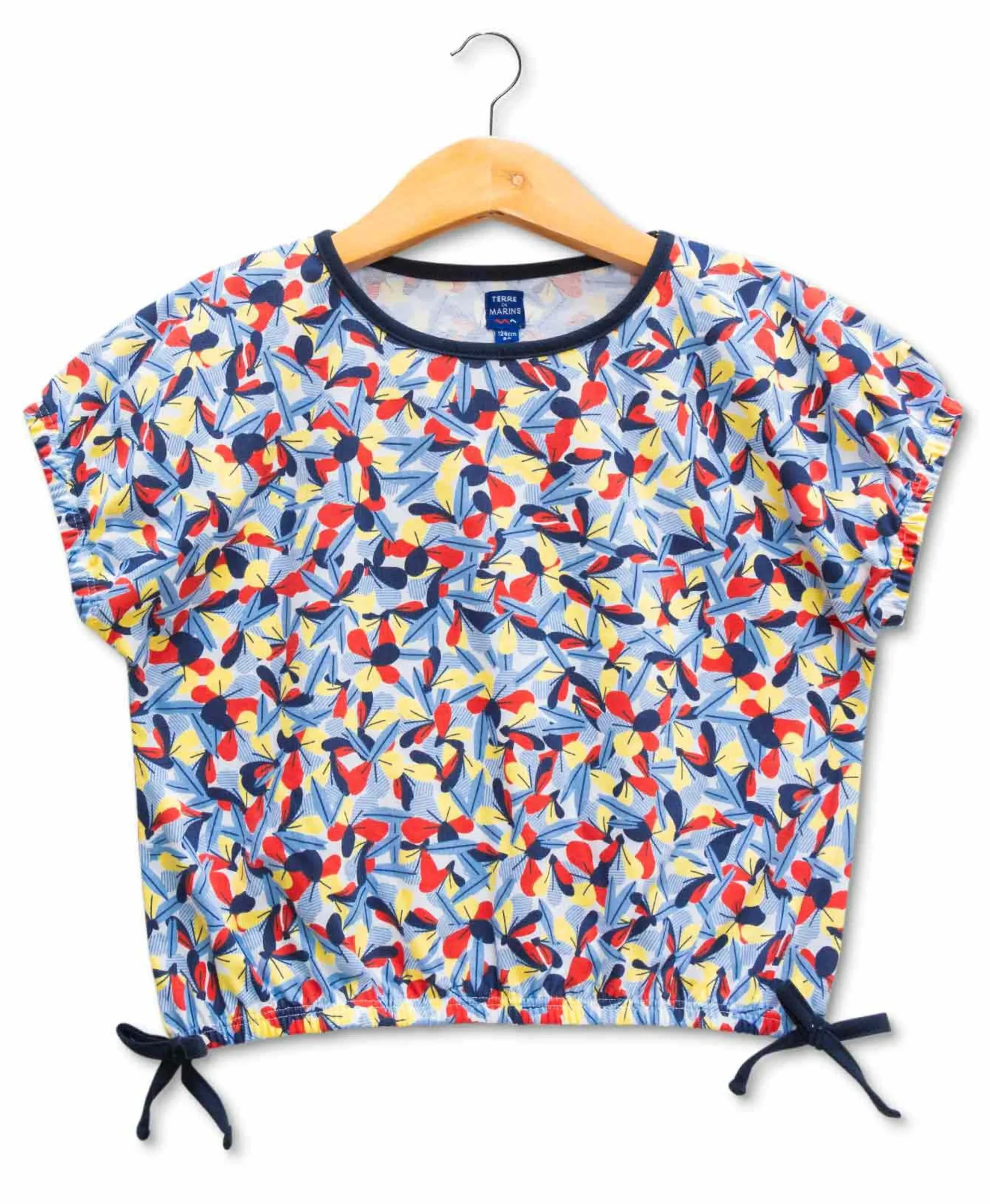 TEE SHIRT MC IMPRIME BLEU ORNELA