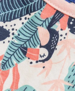 TEE SHIRT MC IMPRIME FOND ROSE ORNELA