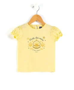 TEE SHIRT MC JAUNE BLANCHI ADOVE
