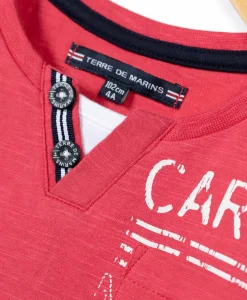 TEE SHIRT MC ROUGE COQUELICOT CAPLA