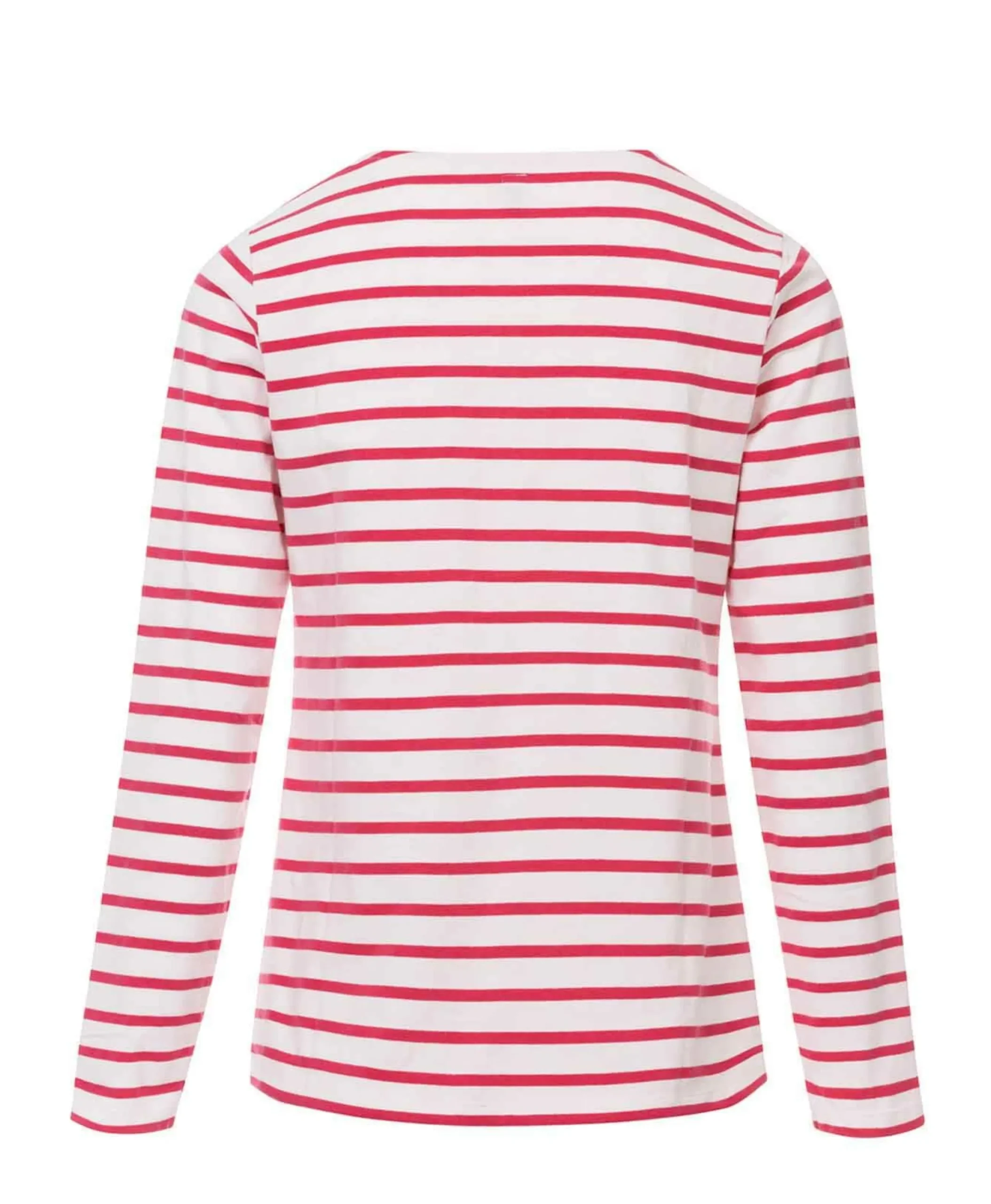 TEE SHIRT ML FOND NATUREL RAYE ROSE ACCOT
