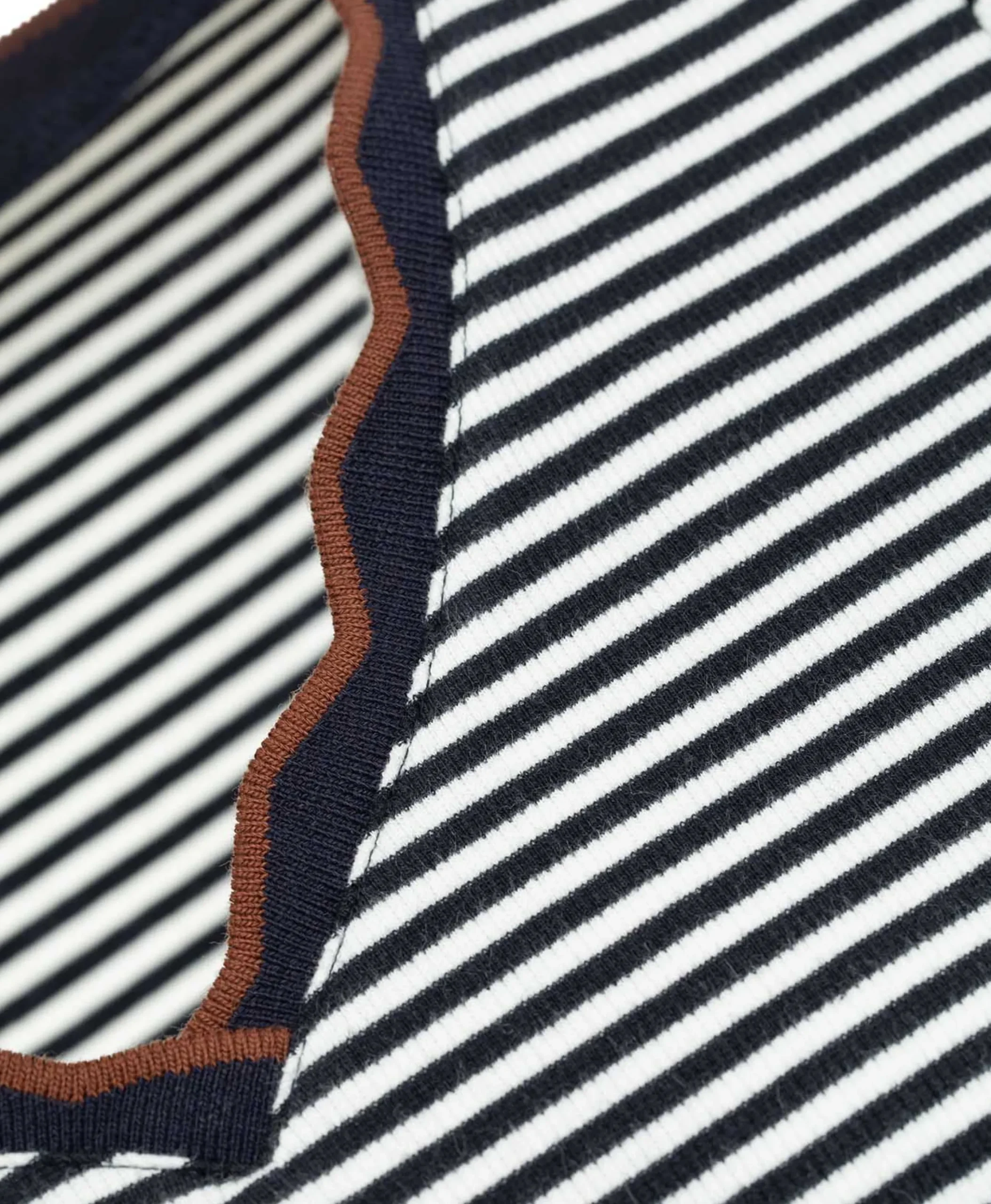 TEE SHIRT ML FOND NATUREL RAYE INDIGO RAIES