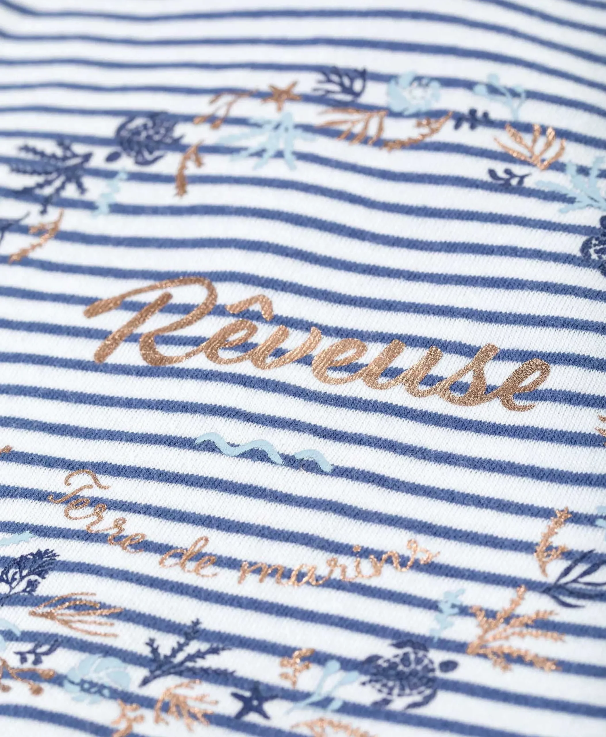 TUNIQUE + LEGGINGS FOND BLANC RAYE MARINE CHANCA