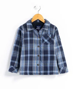VESTE ML CARREAUX BLEU COZIO