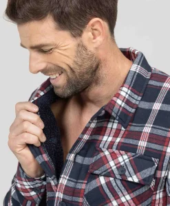 VESTE ML CARREAUX INDIGO JARROT