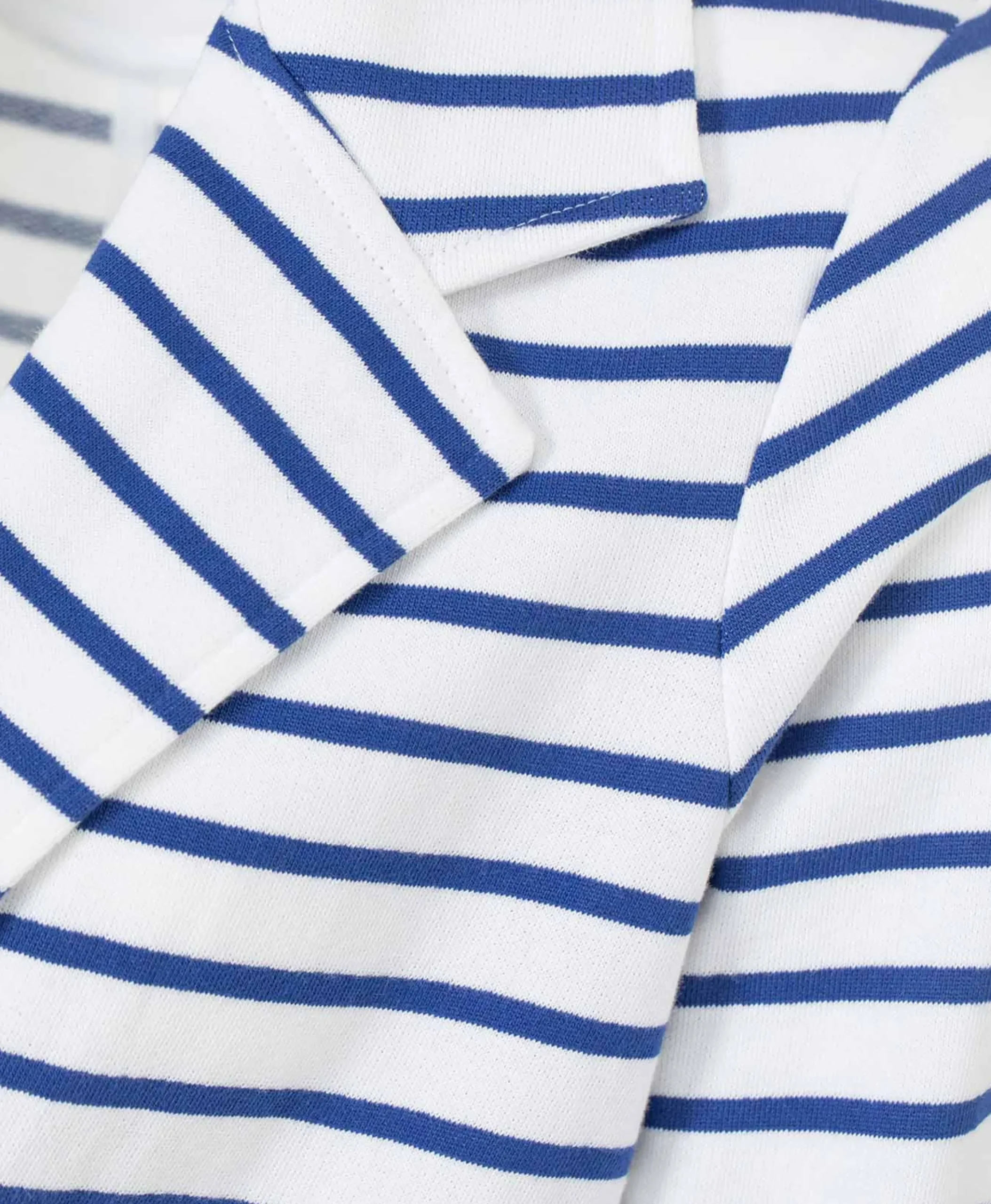 VESTE ML FOND BLANC OPTIC RAYE BLEU JACANA