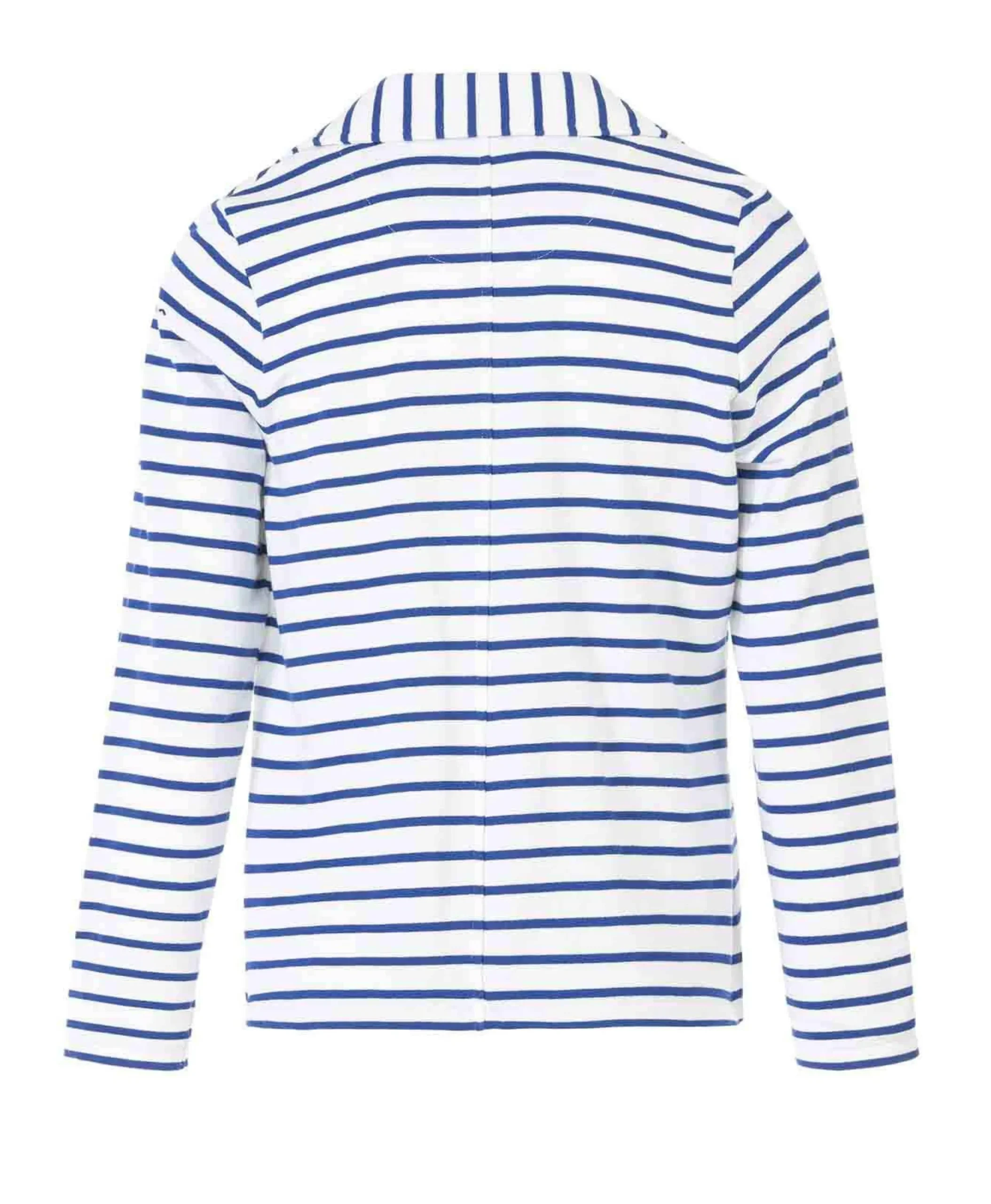 VESTE ML FOND BLANC OPTIC RAYE BLEU JACANA